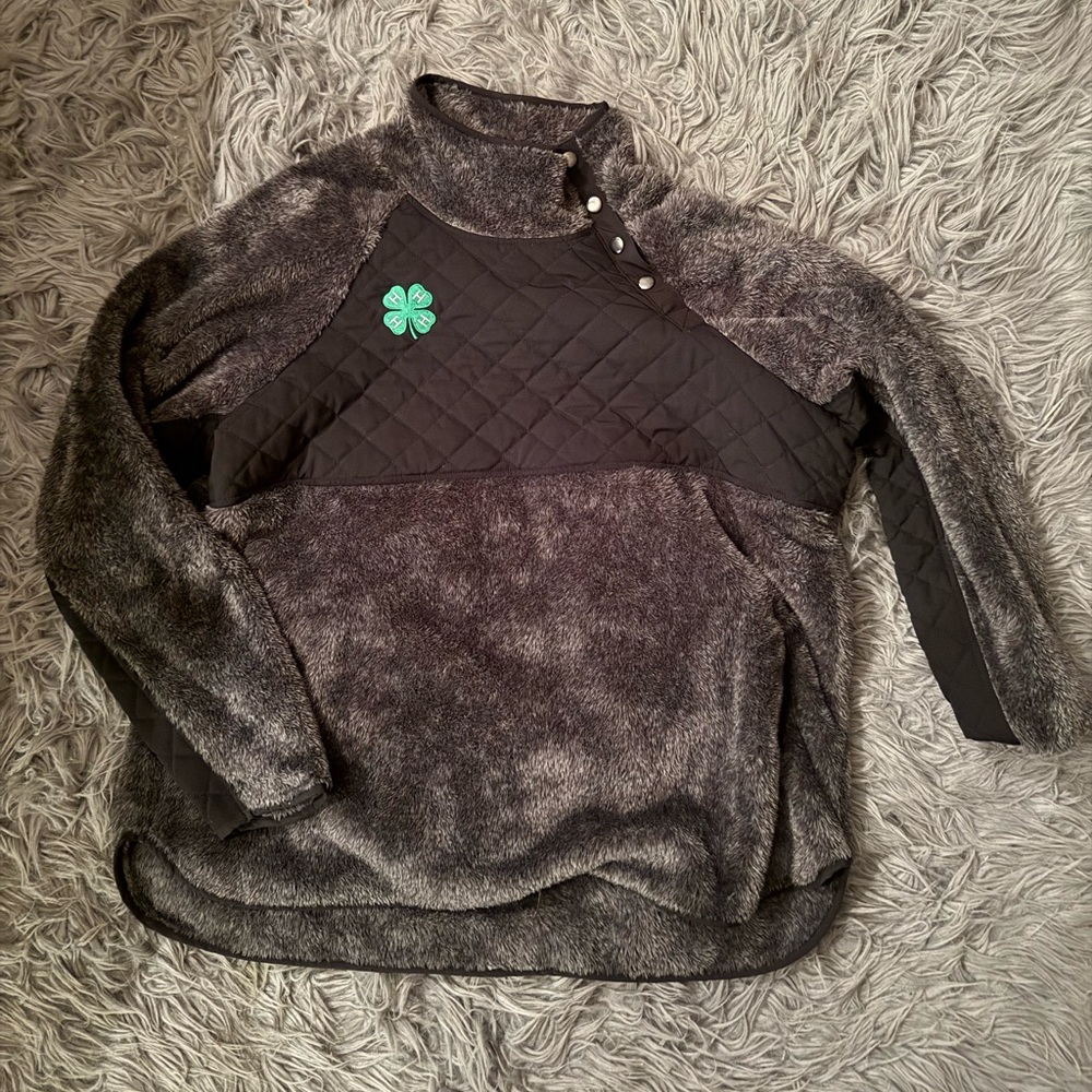 4-H Sherpa Gray Fleece Pullover